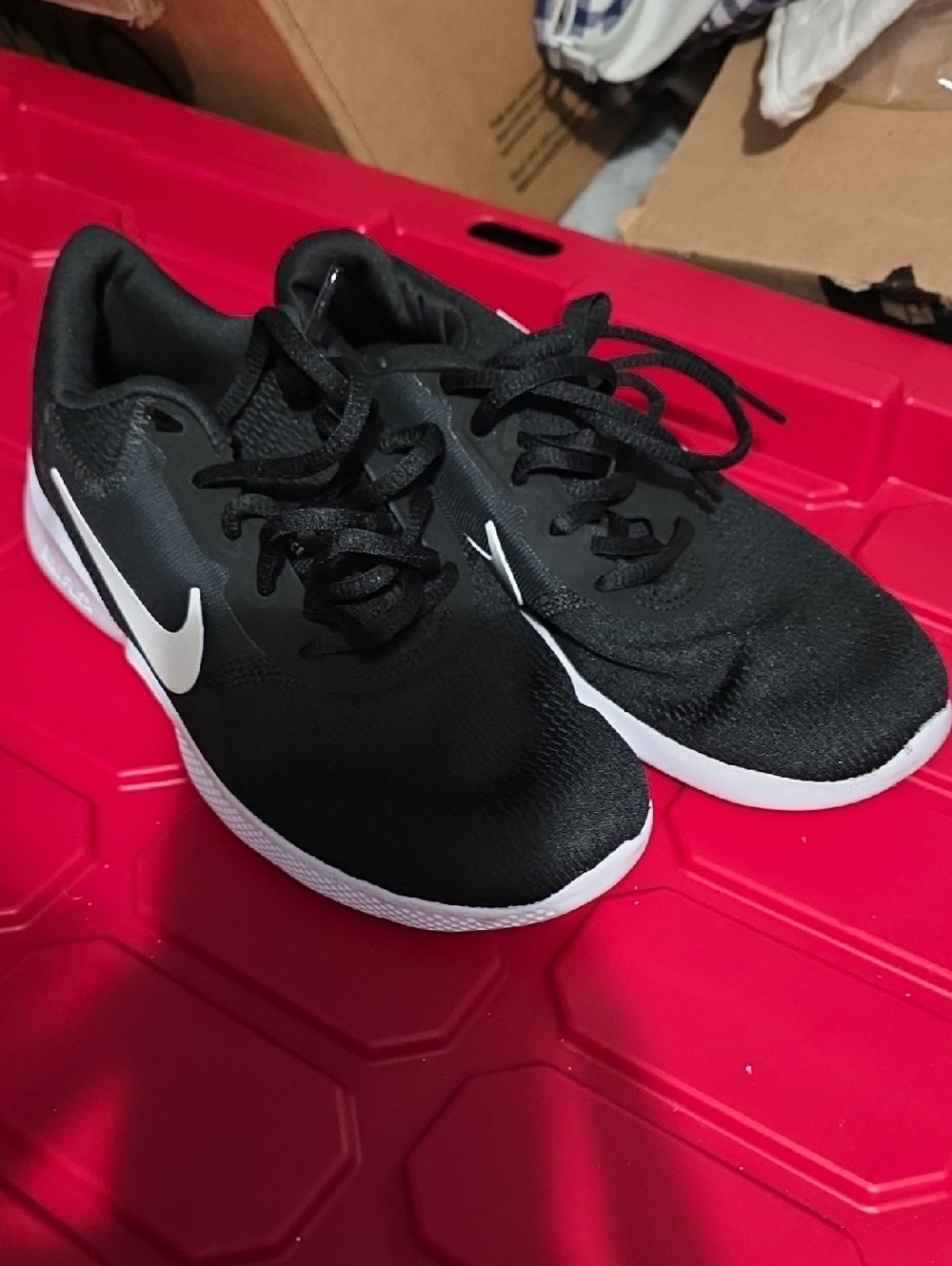 Nike Black and White Low-Top Running Shoes